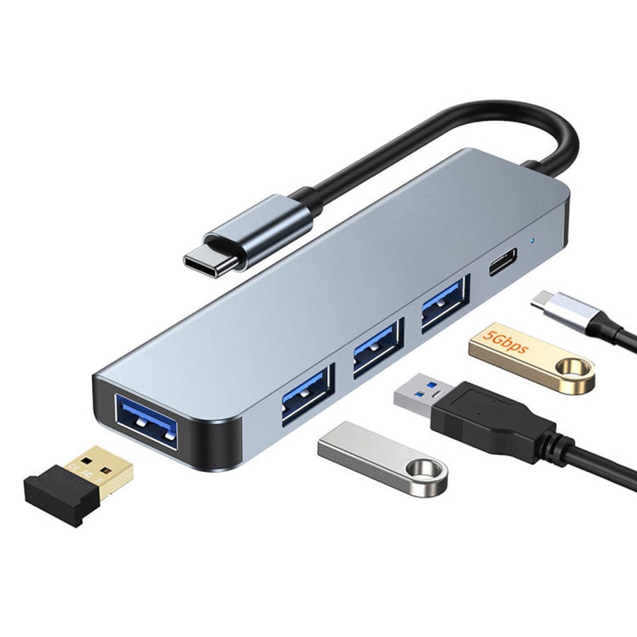 BYL-2301T 5 in 1 USB-C / Type-C to USB Multifunctional Docking Station HUB Adapter, BYL-2301T