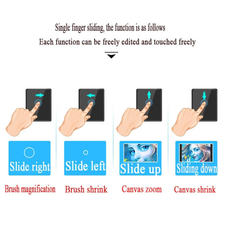 VEIKK A50 10x6 inch 5080 LPI Smart Touch Electronic Graphic Tablet, with Type-c Interface, A50