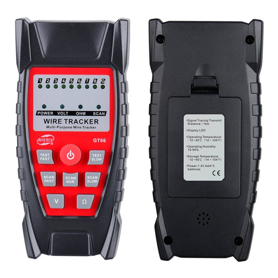 BENETECH GT66 RJ11 / RJ45 Multifunctional Cable Tester Line Finder Net Cable Detector, GT66 Cable...