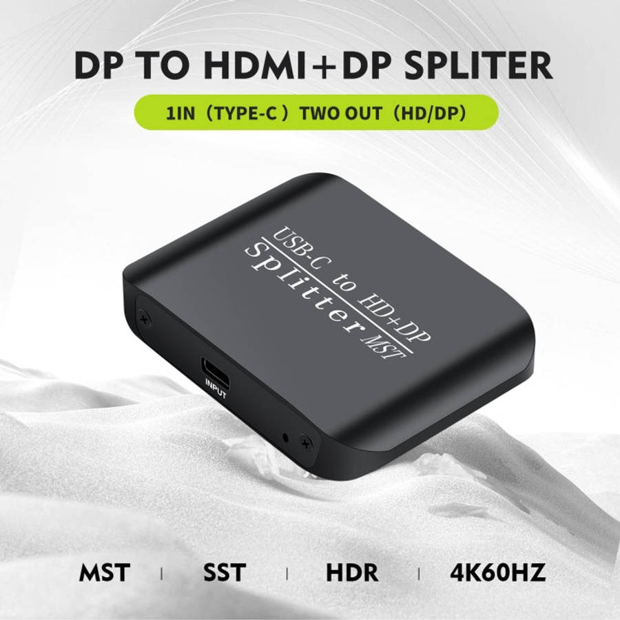 NK-E60 Type-C / USB-C To HDMI, DP DisplayPort Splitter MST Monitor Switcher, NK-E60