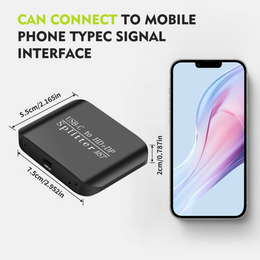 NK-E60 Type-C / USB-C To HDMI, DP DisplayPort Splitter MST Monitor Switcher, NK-E60