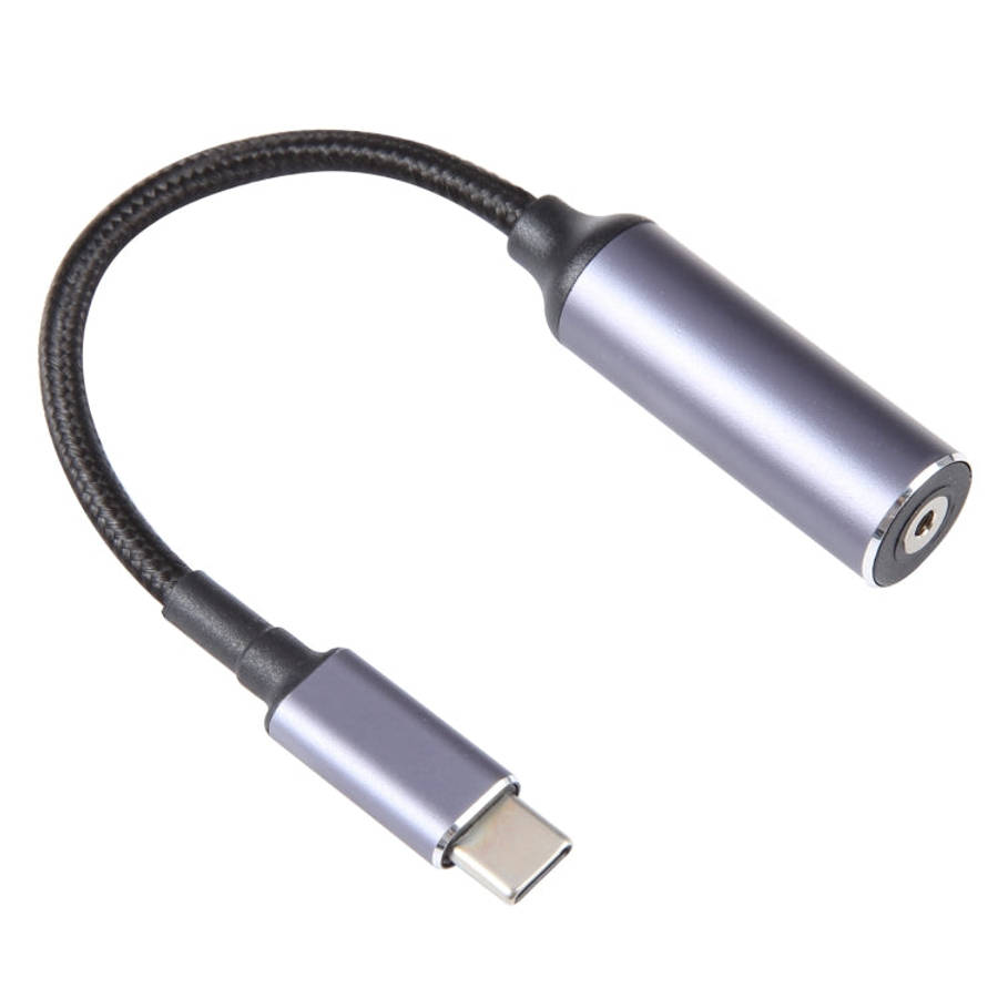 USB-C / Type-C Male to 2.5x0.7mm Female Nylon Braided Adapter Cable, 2.5x0.7mm