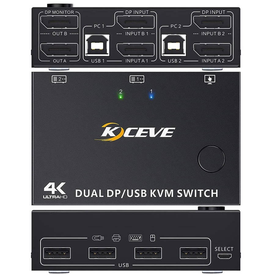 KC-KVM202DPA-USB2.0 DP 3DP+3DP KVM Switch, KC-KVM202DPA