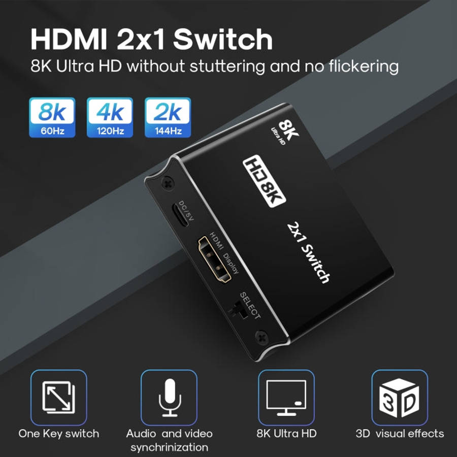 NK-W80 8K UHD HDMI 2X1 One-way Switch, NK-W80