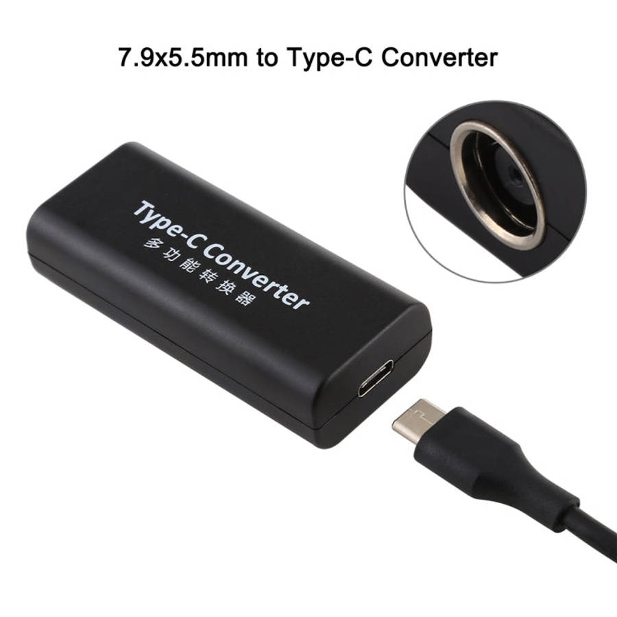 DC 7.9 x 5.5mm Power Jack Female to USB-C / Type-C Female Power Connector Adapter with 15cm USB-C...