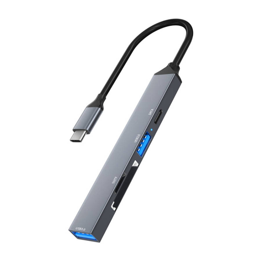 ADS-806C 5 in 1 USB-C / Type-C to USB 3.0 + USB-C / Type-C + SD/TF + USB2.0 HUB Docking Station, ...
