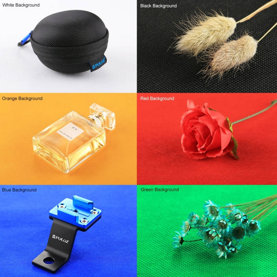 6 PCS PULUZ Collapsible Photography Studio Background, 6 Colors (Black, White, Red, Blue, Orange,...