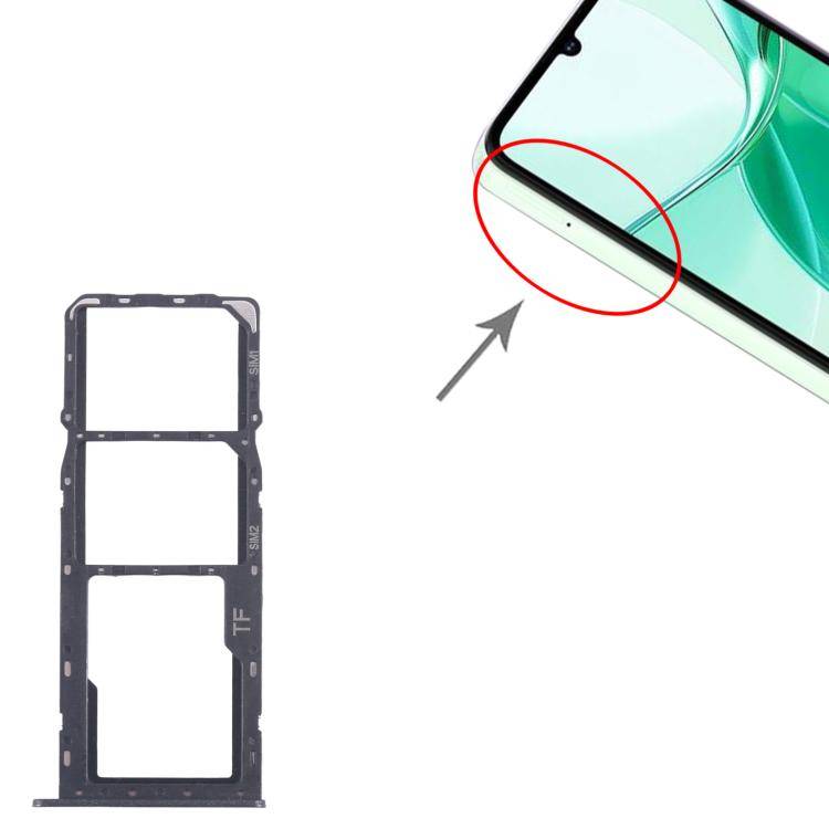 For ZTE Blade A35 SIM Card Tray + SIM Card Tray + Micro SD Card Tray, For ZTE Blade A35