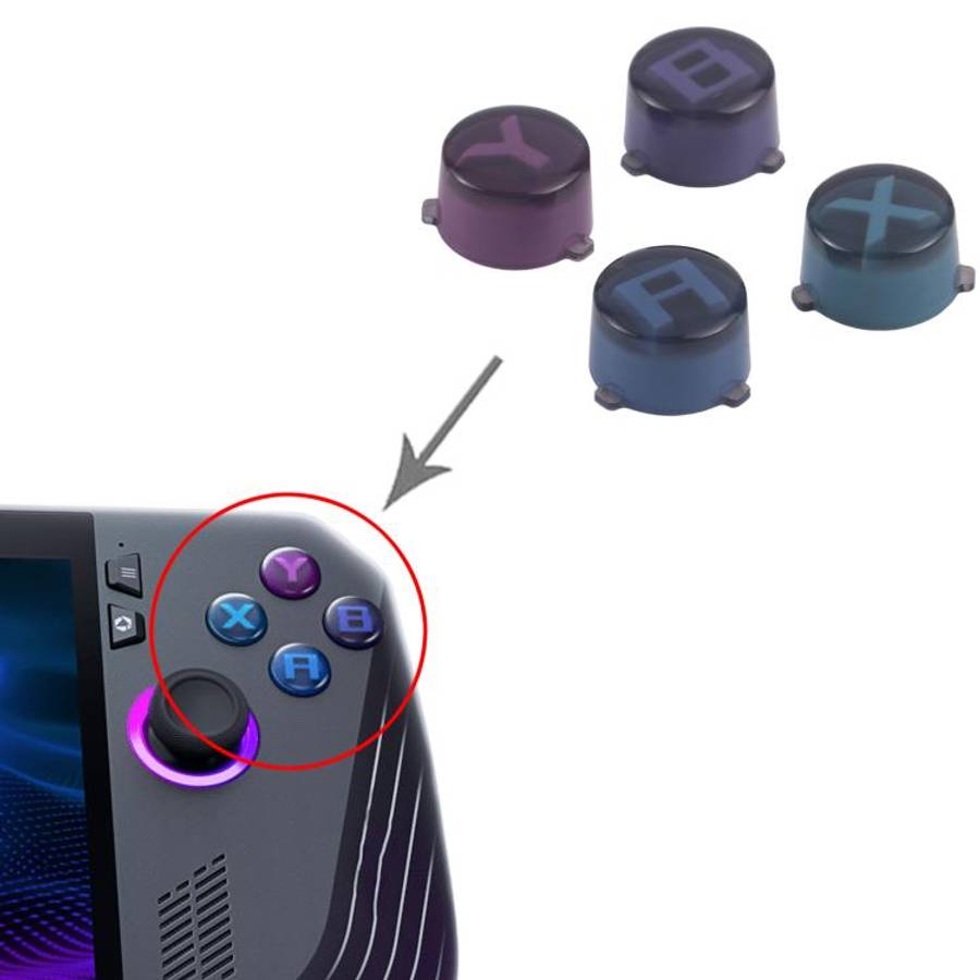 For Asus Rog Ally X 2024 Ally-RC72LA-NH007W Color Function Button A B X Y Caps, A B X Y Caps