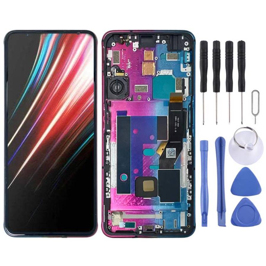 For ZTE nubia RedMagic 6 Pro NX669J-P Original LCD Screen Digitizer Full Assembly with Frame, For...