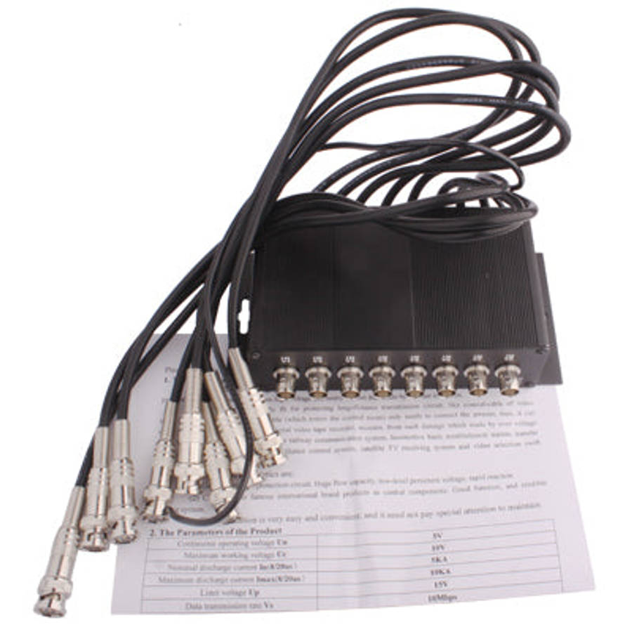 8 Channel CCTV BNC Surge Arrester Surge Protector Device (CoaxJK/ V8), CoaxJK/ V8