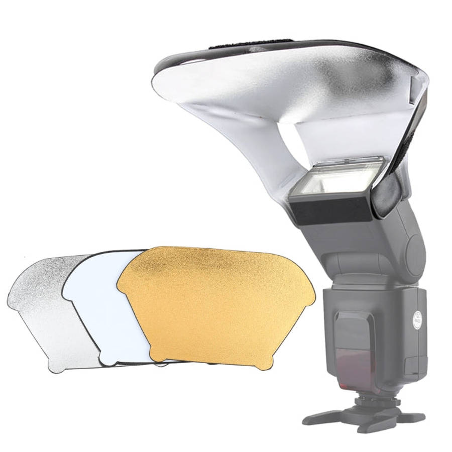 Universal FB-10X Camera Top Flash Light Speedlite Bounce Focus Flash Diffuser with 3 PCS Removabl...