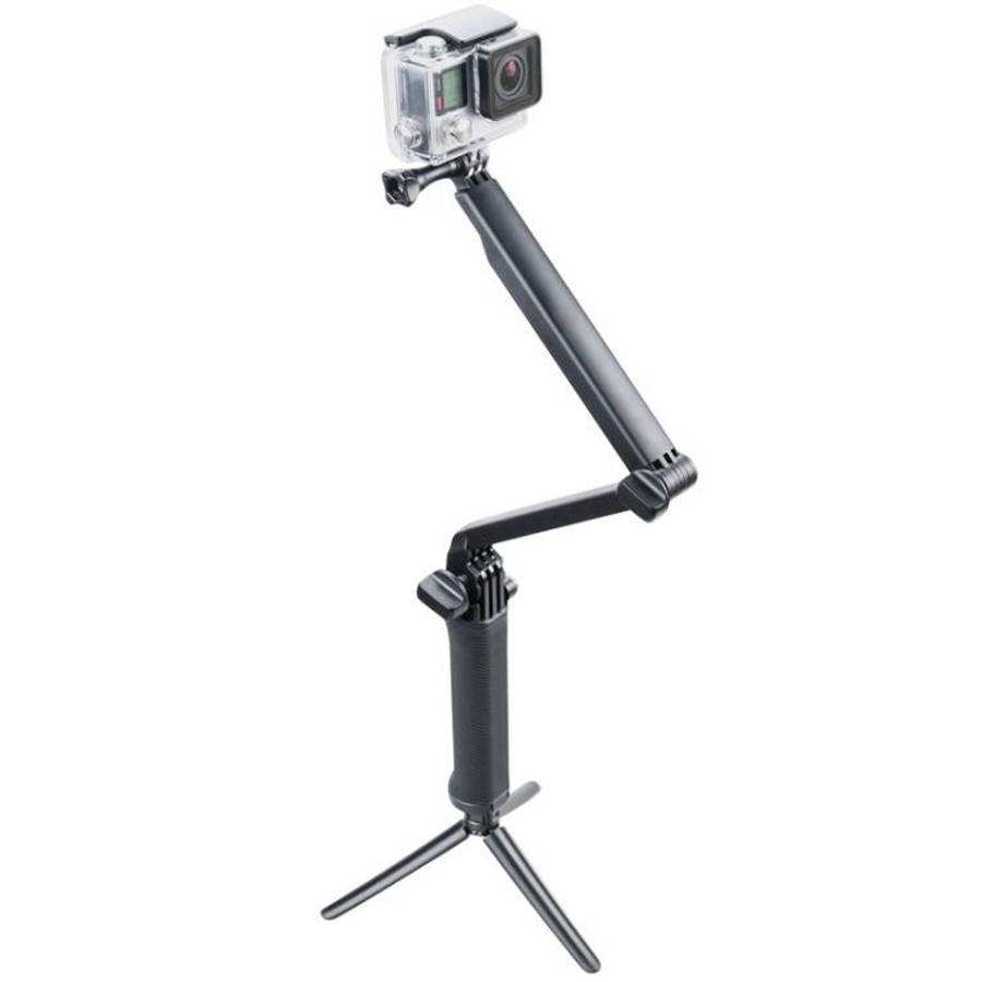 3-Way Multi Function Extendable Monopod Tripod Folding Rotating Arm Camera Handle for GoPro, Inst...