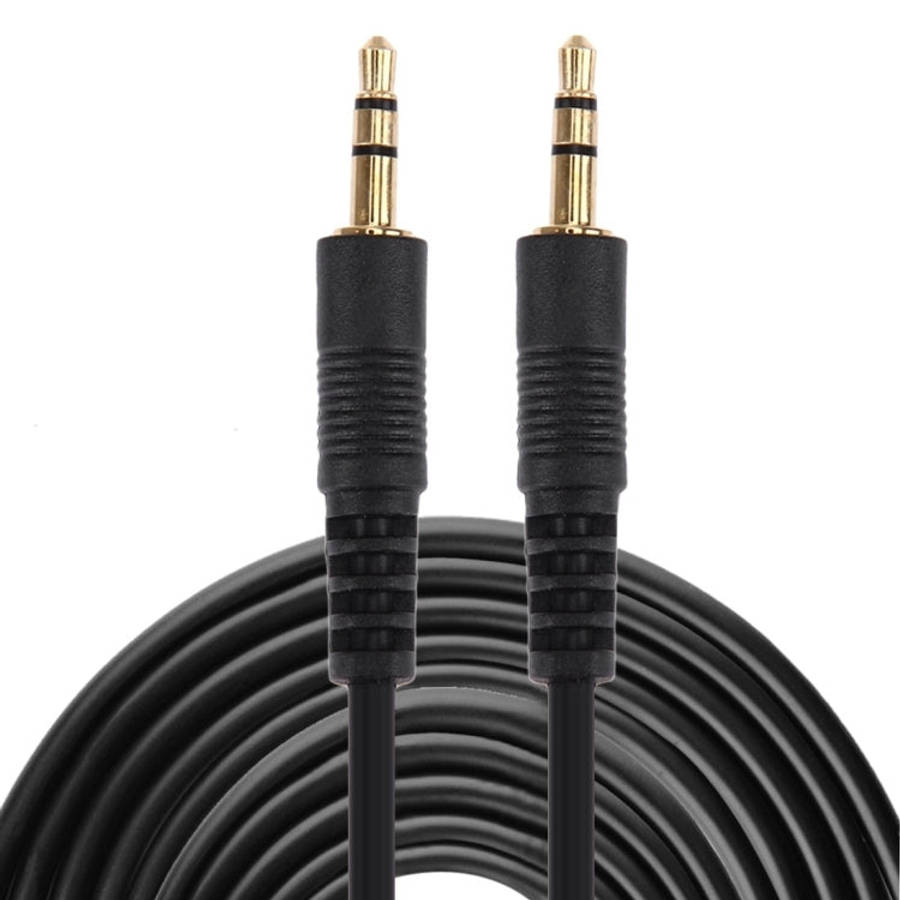 Aux Cable, 3.5mm Male Mini Plug Stereo Audio Cable, Length: 10m (Black + Gold Plated Connector), ...