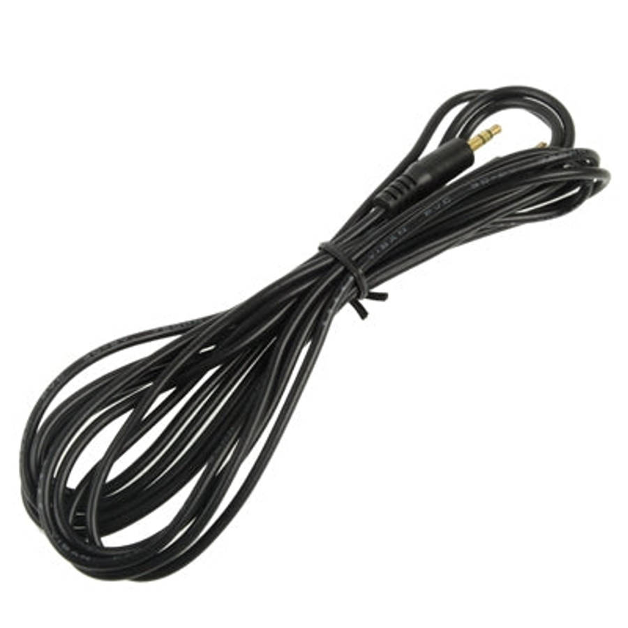 Aux Cable, 3.5mm Male Mini Plug Stereo Audio Cable, Length: 3m (Black + Gold Plated Connector), L...