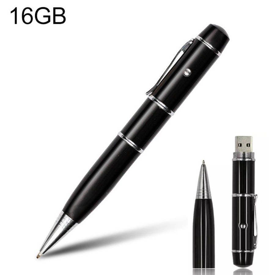 3 in 1 Laser Pen Style USB Flash Disk,16GB (Black), 16GB (Black)