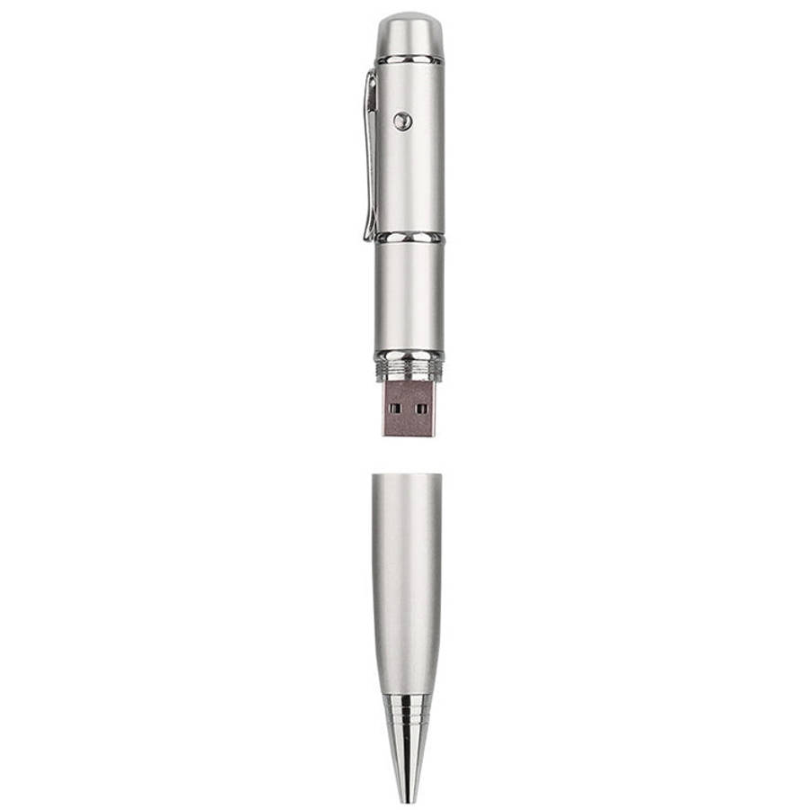 3 in 1 Laser Pen Style USB Flash Disk, Silver (16GB), 16GB (Silver)