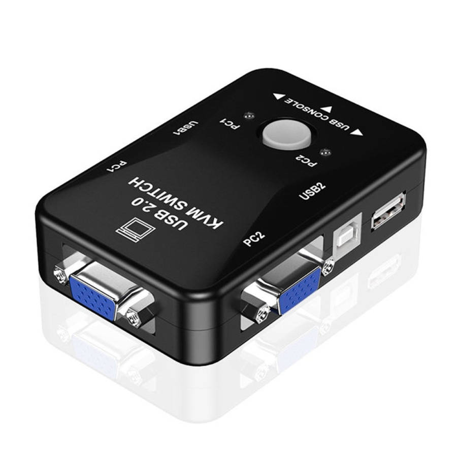 KVM-21UA 2 Ports USB KVM Switch Box with Control Button for PC Keyboard Mouse Monitor, 2 Ports (w...