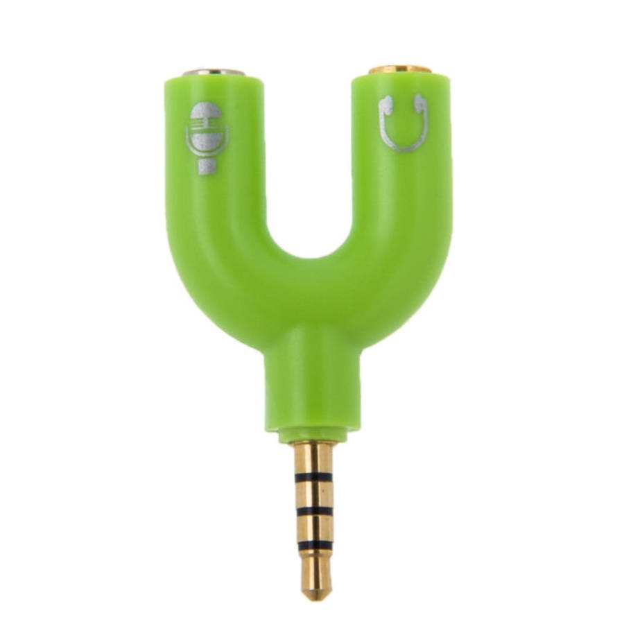 3.5mm Stereo Male to 3.5mm Headphone & Mic Female Splitter Adapter
