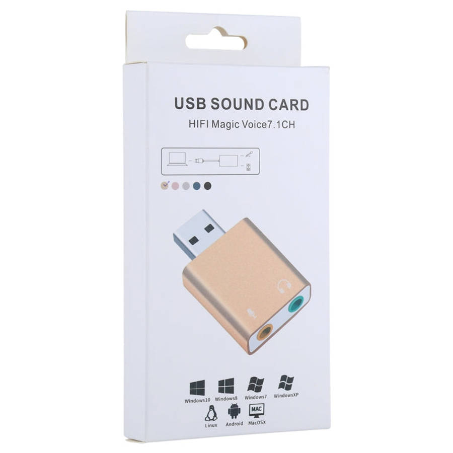 Aluminum Shell 3.5mm Jack External USB Sound Card HIFI Magic Voice 7.1 Channel Adapter Free Drive...