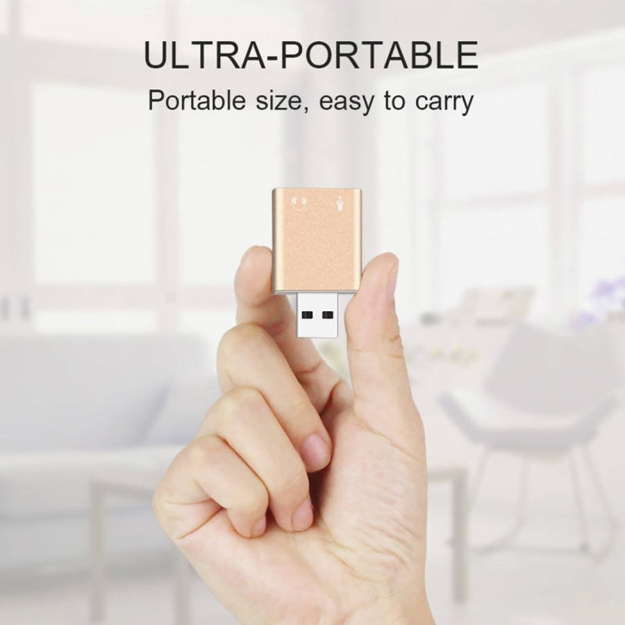 Aluminum Shell 3.5mm Jack External USB Sound Card HIFI Magic Voice 7.1 Channel Adapter Free Drive...