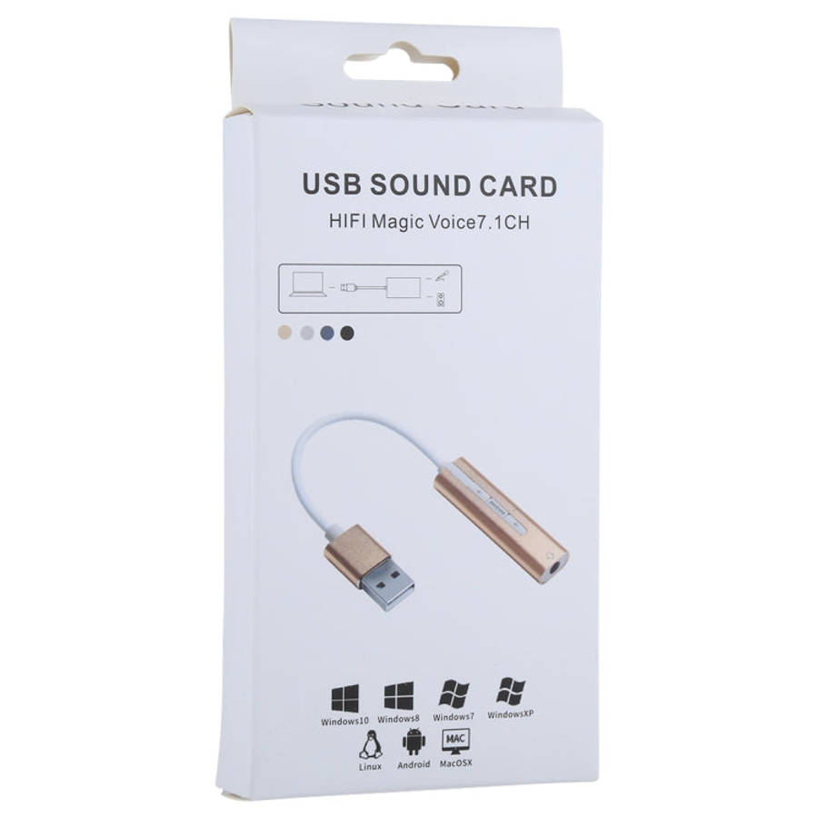 Aluminum Shell 3.5mm Jack External USB Sound Card HIFI Magic Voice 7.1 Channel Adapter Free Drive...