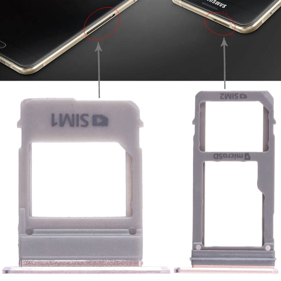 For Galaxy A520 / A720 2 SIM Card Tray + Micro SD Card Tray, For Galaxy A520 / A720, For Samsung ...