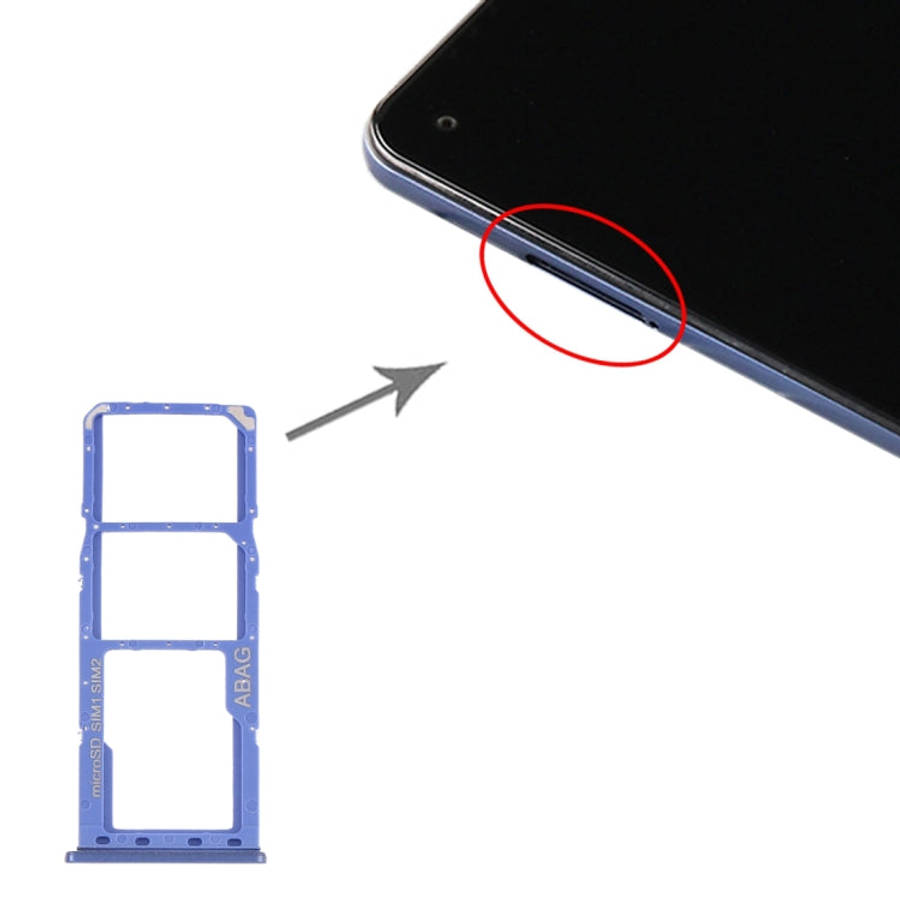 For Samsung Galaxy A21s SIM Card Tray + SIM Card Tray + Micro SD Card Tray, For Samsung Galaxy A2...