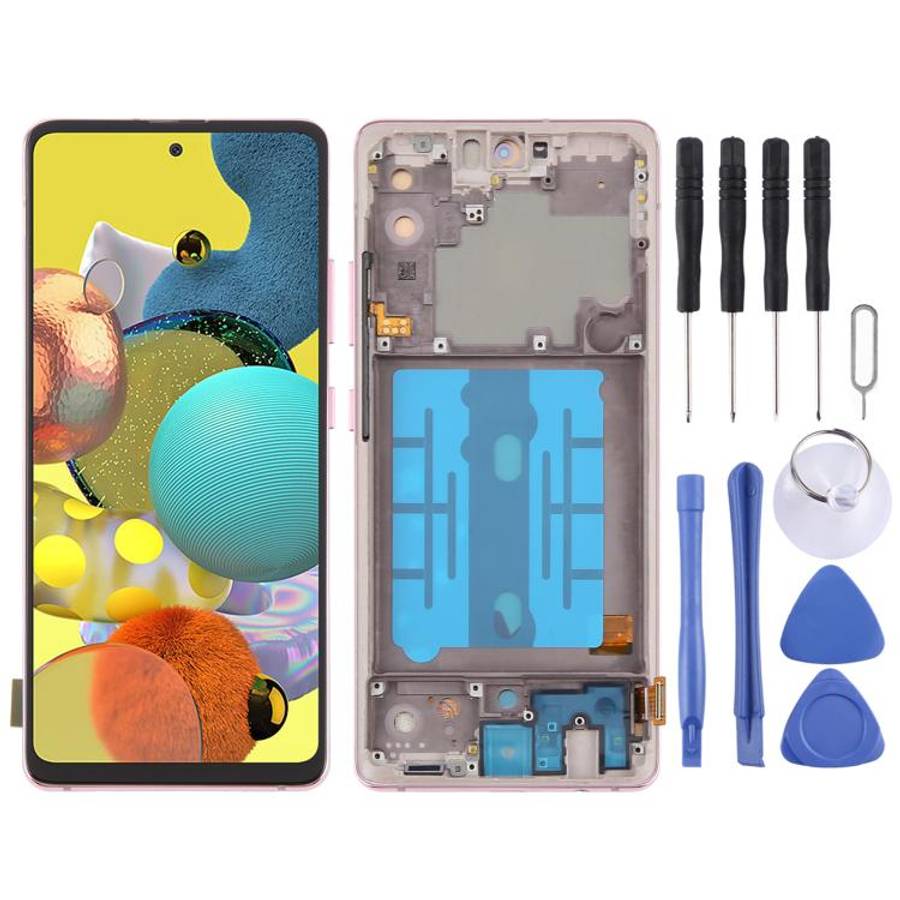 For Samsung Galaxy A51 5G SM-A516 6.43 inch OLED LCD Screen Digitizer Full Assembly with Frame, F...