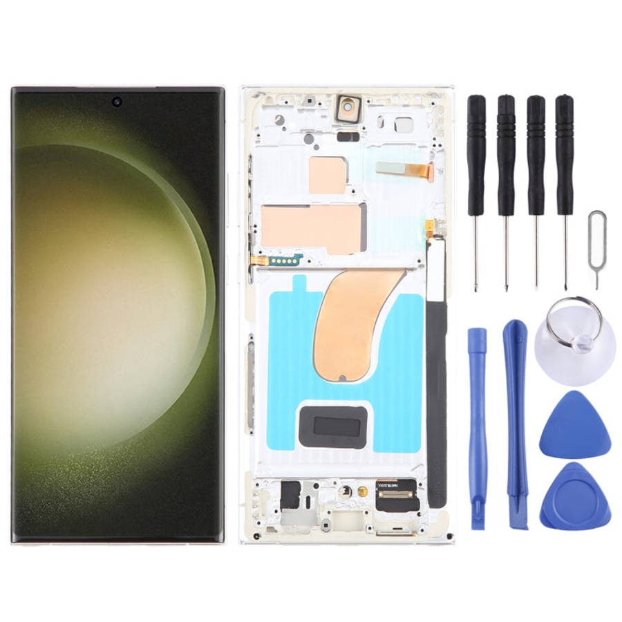 OLED LCD Screen For Samsung Galaxy S23 Ultra 5G SM-S918B Digitizer Full Assembly with Frame, For ...