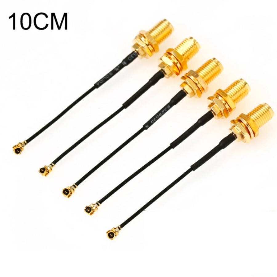 5 PCS / Set RG178 Ufl / IPX / IPEX to SMA Female Adapter Braid Cable, Length:10cm, 10cm