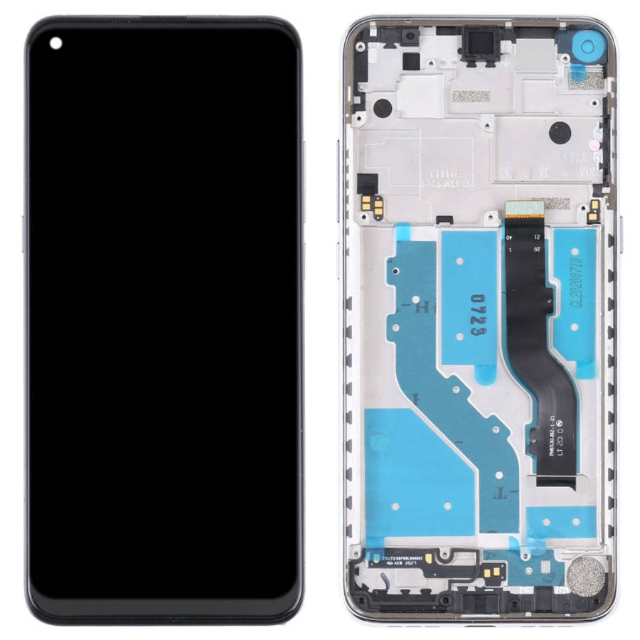 LCD Screen and Digitizer Full Assembly with Frame for TCL 10L / 10 Lite T770H, For TCL 10L / 10 L...