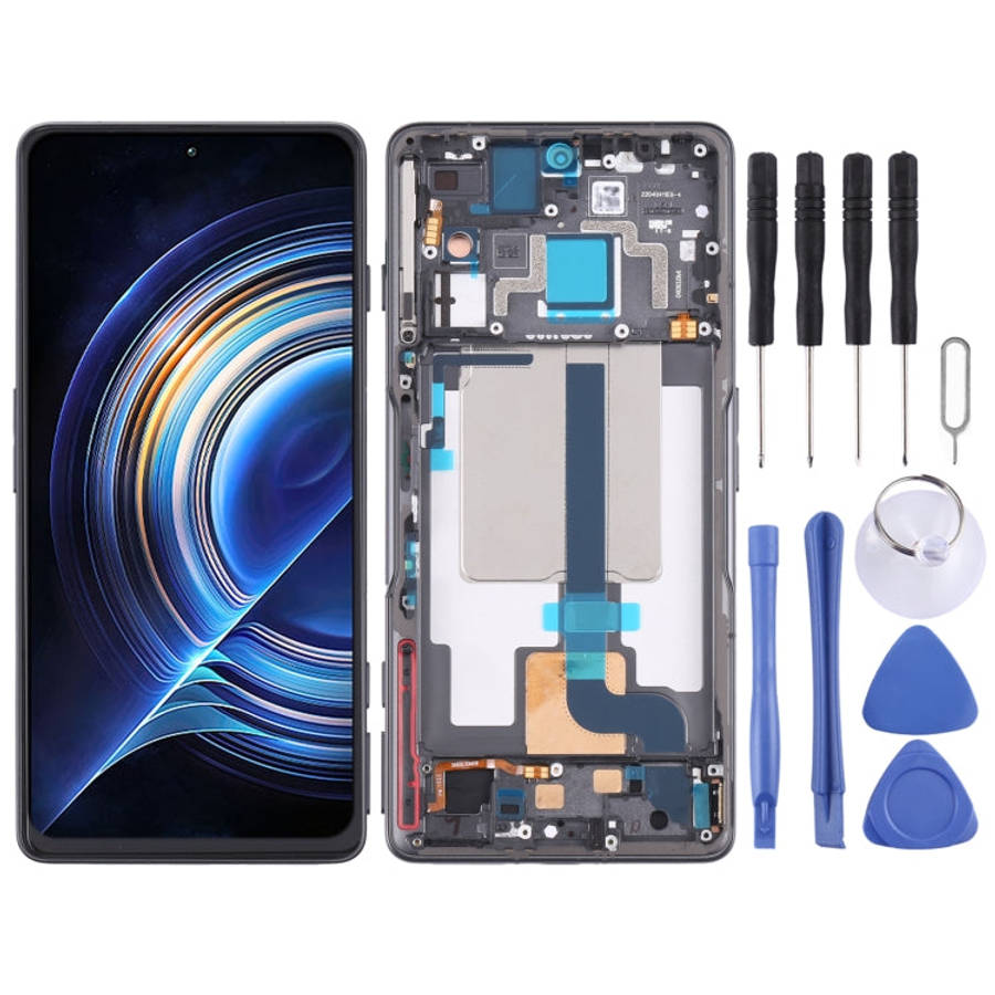 Original LCD Screen and Digitizer Full Assembly with Frame for Xiaomi Redmi K50 Gaming/Poco F4 GT...