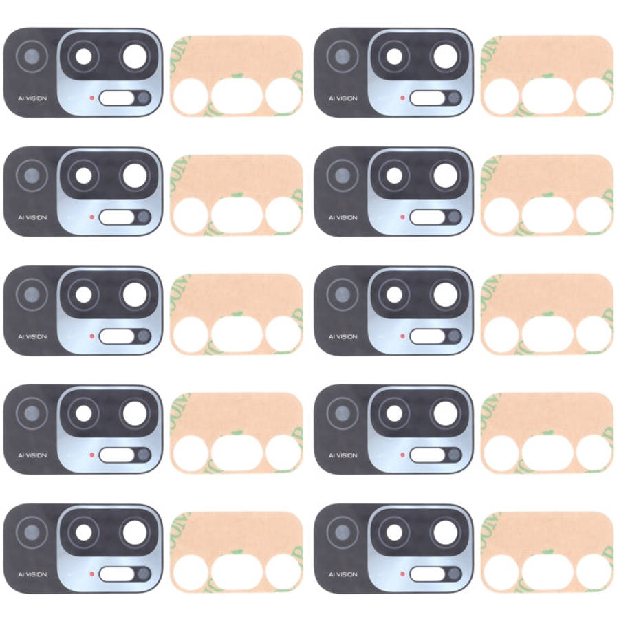 10 PCS Back Camera Lens for Xiaomi Redmi Note 10T 5G, For Xiaomi Redmi Note 10T 5G