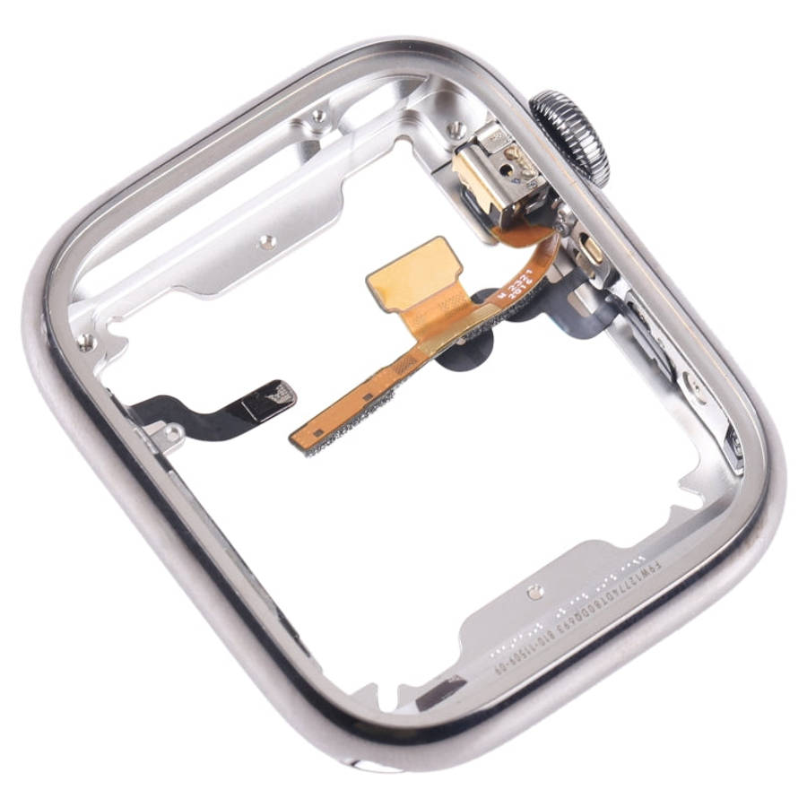 For Apple Watch Series 7 45mm Stainless Steel Middle Frame Bezel Plate with Loudspeaker / Power /...