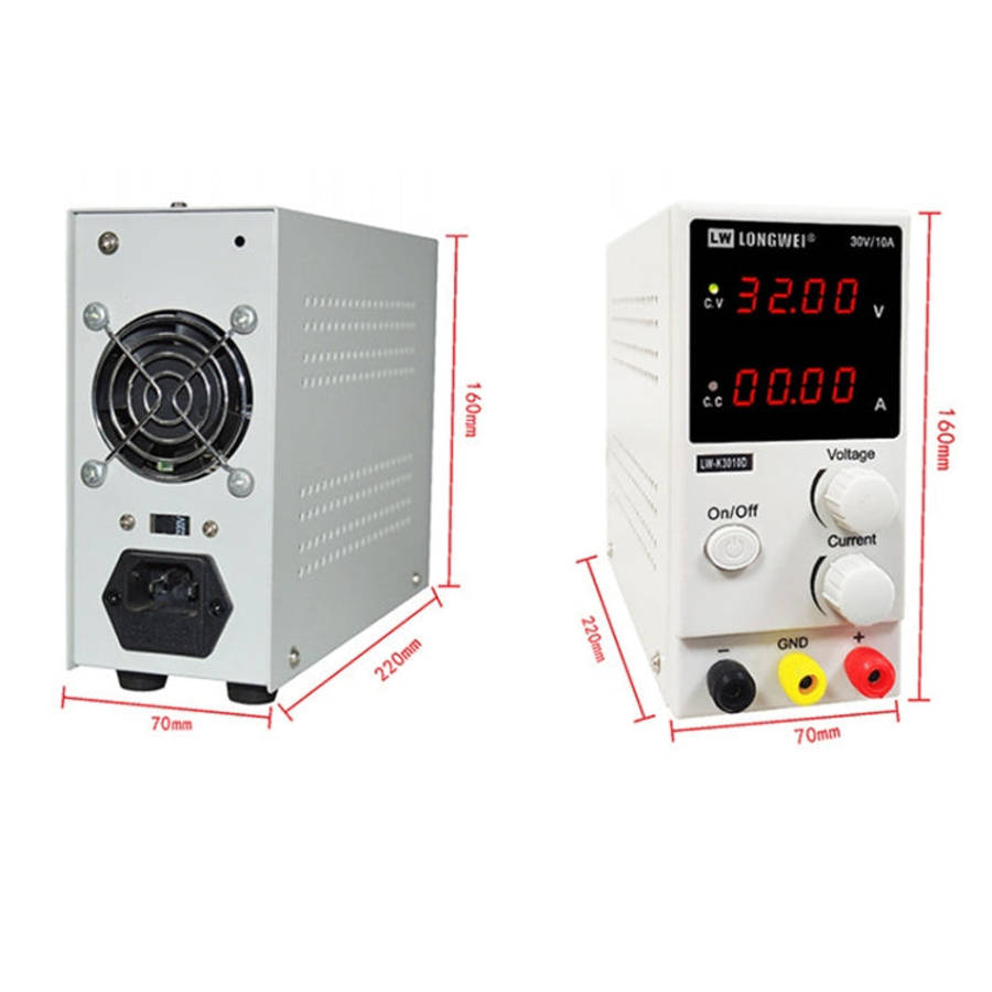 K3010D 30V 10A DC Switching Regulated Powers Supply Phone Repair Voltage Regulator, K3010D AU Plu...
