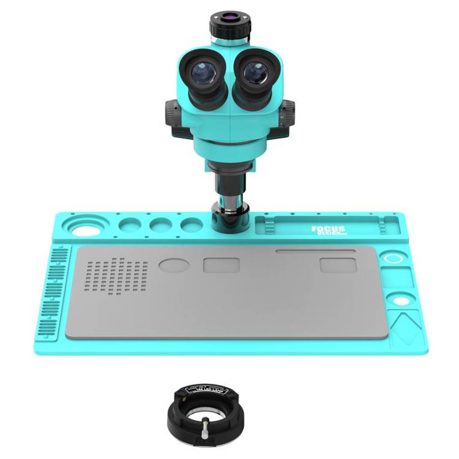 RF4 RF7050TVD2 7-50X Synchronous Zoom Trinocular Stereo Microscope with Aluminum Alloy Big Base, ...