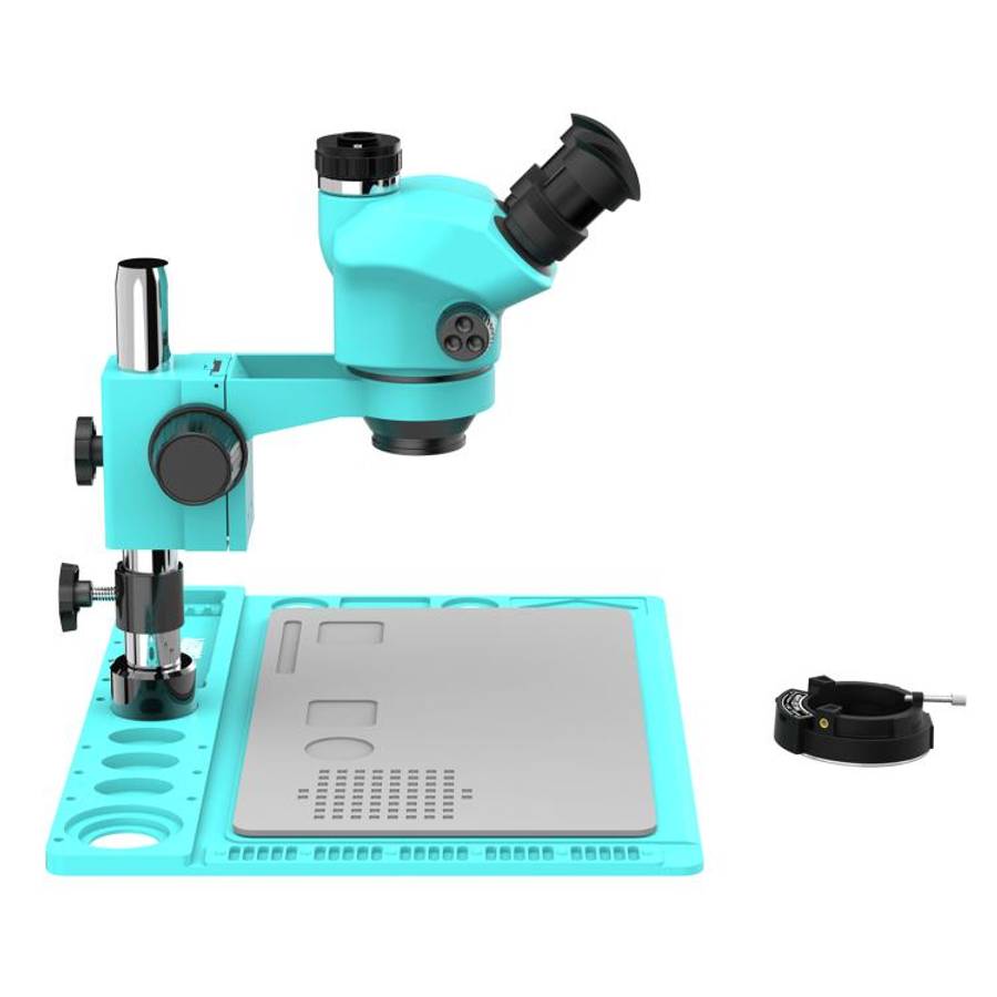 RF4 RF7050TVD2 7-50X Synchronous Zoom Trinocular Stereo Microscope with Aluminum Alloy Big Base, ...