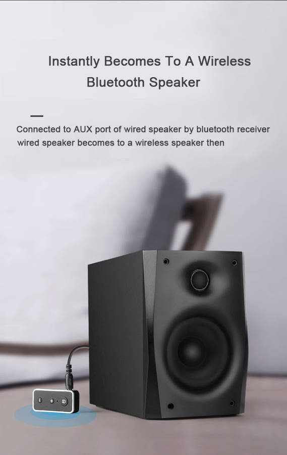 Bluetooth 5.0 audio receiver 3.5AUX car speaker headphones universal one tow two talk, Bluetooth 5.0
