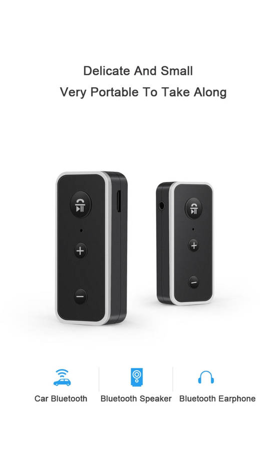 Bluetooth 5.0 audio receiver 3.5AUX car speaker headphones universal one tow two talk, Bluetooth 5.0