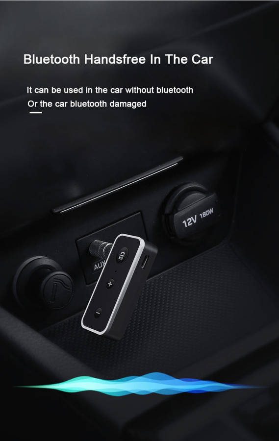 Bluetooth 5.0 audio receiver 3.5AUX car speaker headphones universal one tow two talk, Bluetooth 5.0