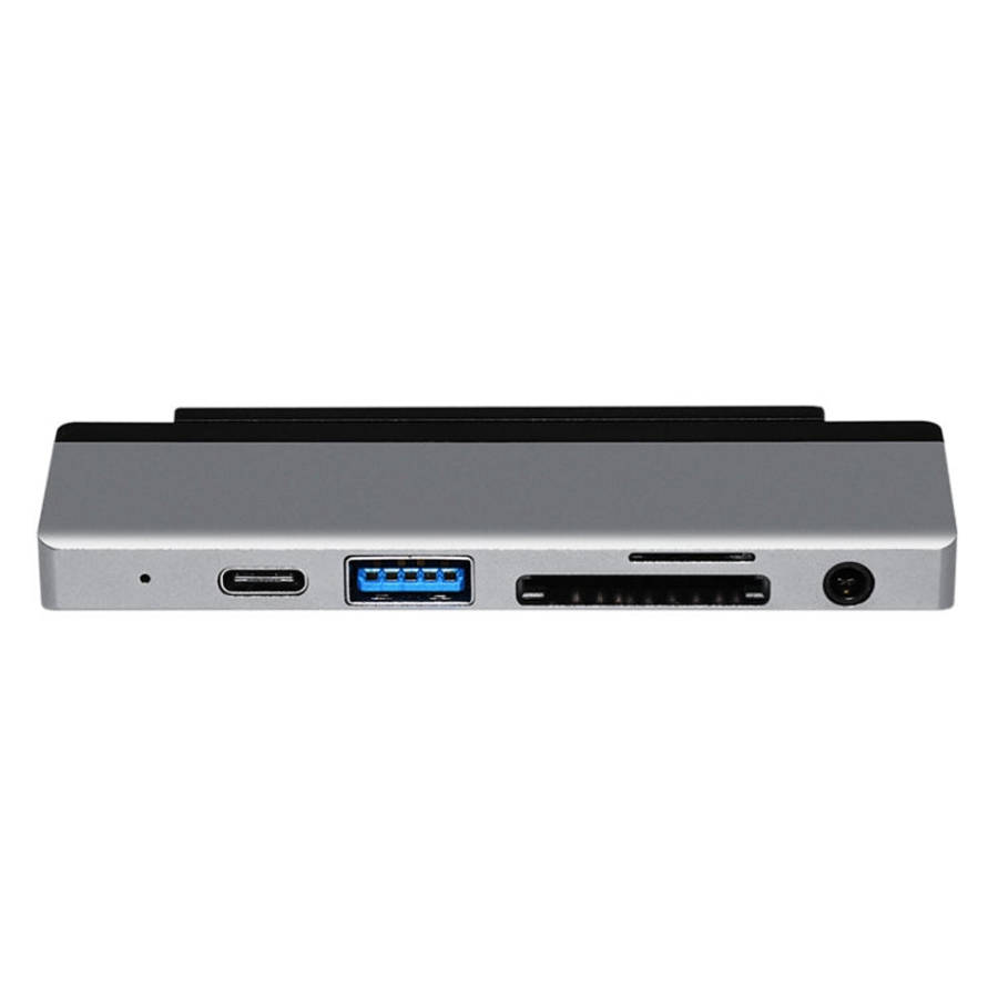 6 in 1 Type-C to HDMI/PD/USB3.0/Audio/SD&TF Card Reader HUB Converter for iPad Pro, 6 in 1