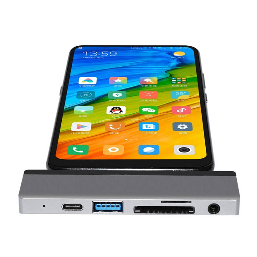 6 in 1 Type-C to HDMI/PD/USB3.0/Audio/SD&TF Card Reader HUB Converter for iPad Pro, 6 in 1