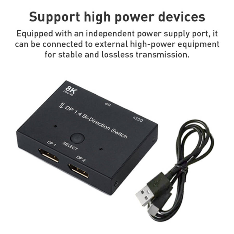 8K DP 1.4 Bi-Direction Switch, 8K Switcher(Black)