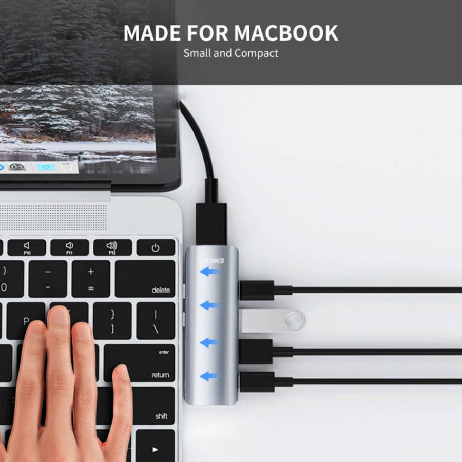 ENKAY Hat-Prince 5 in 2 Hub Type-C to 4K HDMI / USB 3.0 Docking Station Adapter for MacBook