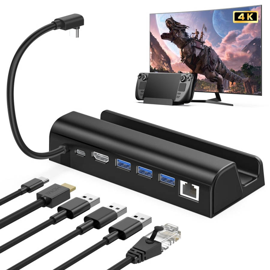 For Steam Deck Expansion Dock Charging Dock Charging Dock HDMI Gigabit Network Port Converter, Fo...