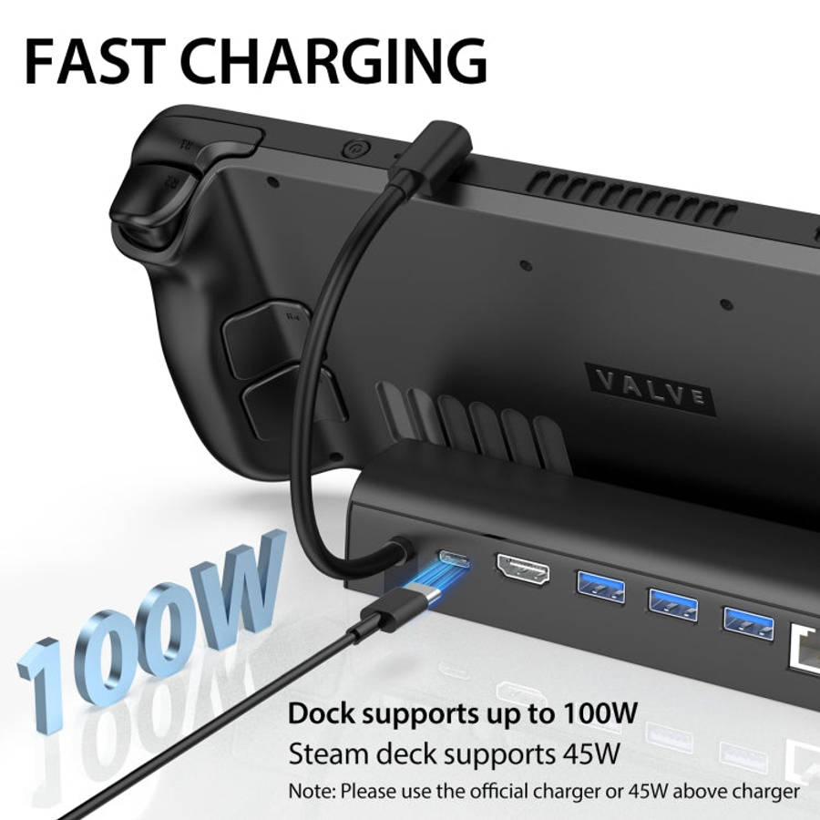 For Steam Deck Expansion Dock Charging Dock Charging Dock HDMI Gigabit Network Port Converter, Fo...