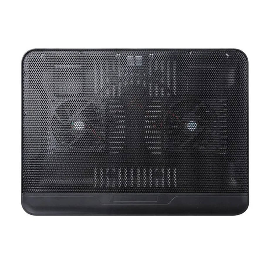 N128 Work Game Dual Fan Laptop Cooling Pad Heat Dissipation Holder with LED Light, N128