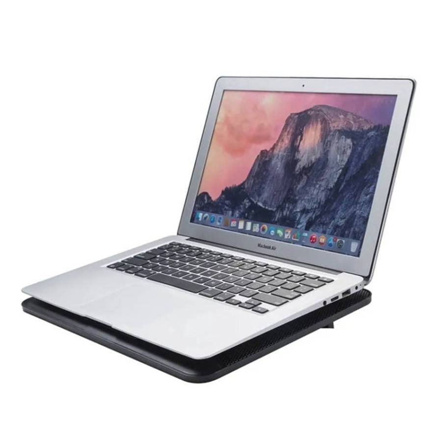 N128 Work Game Dual Fan Laptop Cooling Pad Heat Dissipation Holder with LED Light, N128