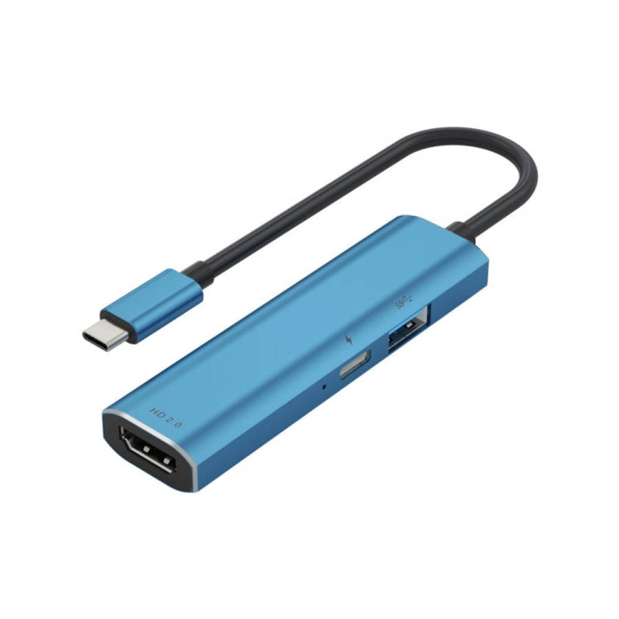 V264 3 in 1 USB-C / Type-C to USB3.0 + PD3.0 + HD2.0 3-Ports Multi Splitter Adapter OTG HUB, USB ...